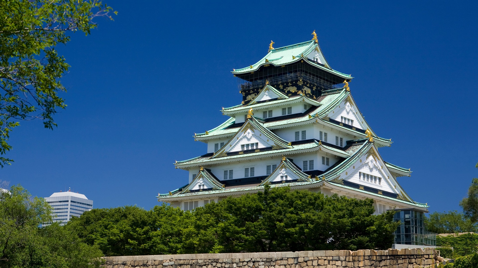 大阪城天守閣周辺の景色